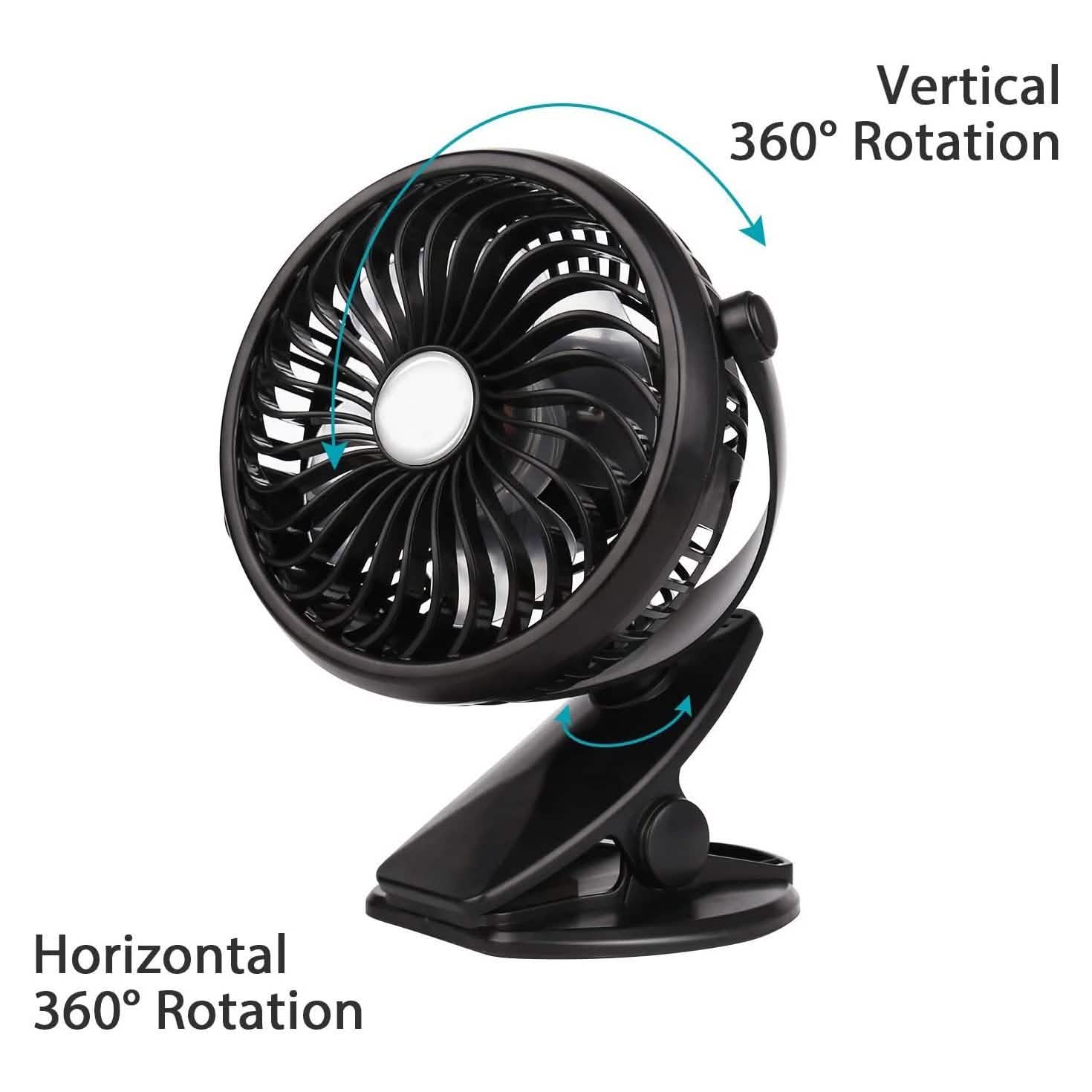 Battery Operated Clip on Mini Desk Fan Household Appliances - DailySale