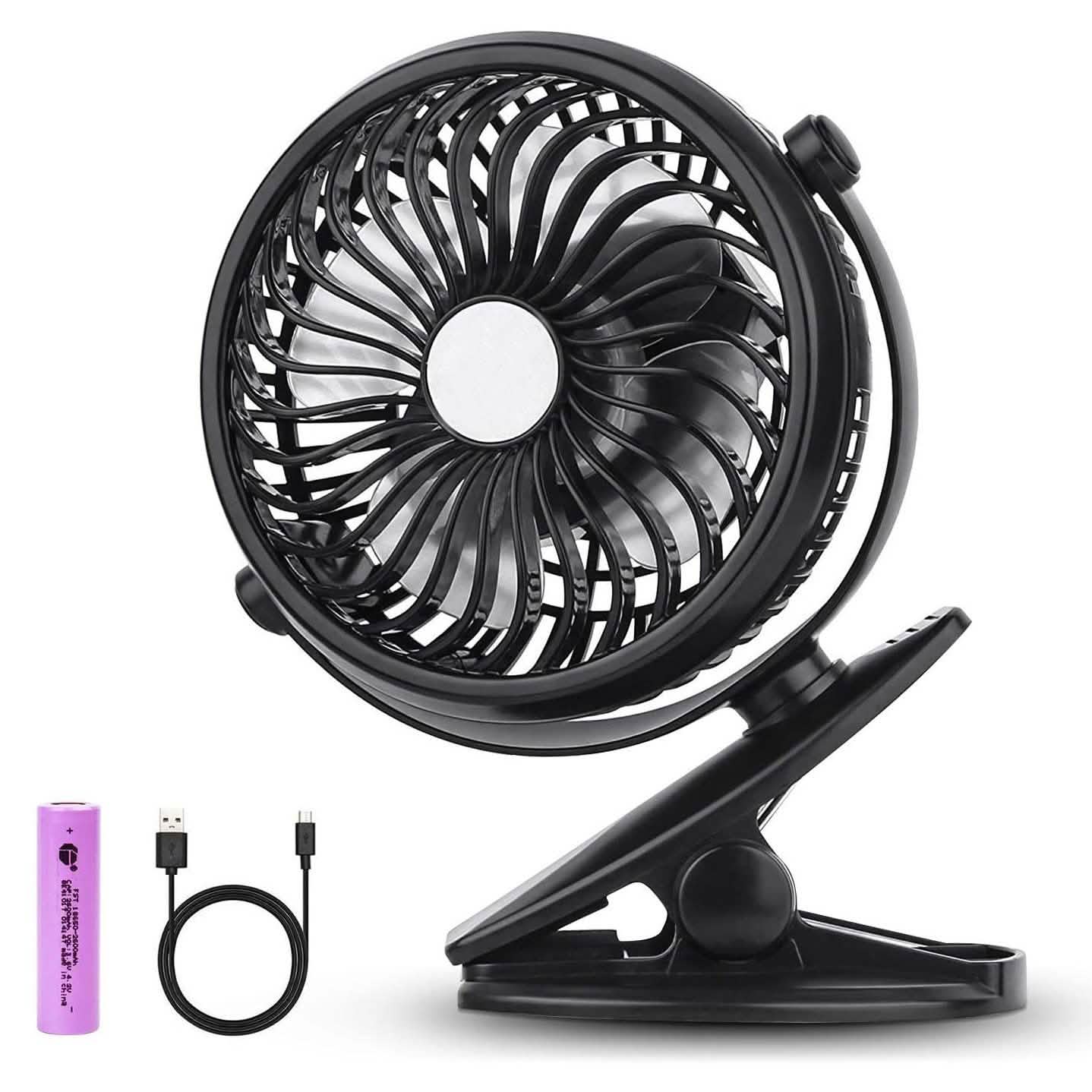 Battery Operated Clip on Mini Desk Fan Household Appliances - DailySale