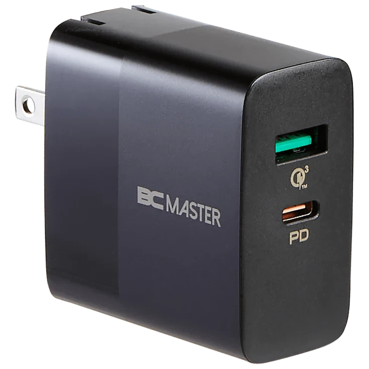 BCMASTER 2-Port Wall Charger 30W USB-C PD and 18W USB-A Mobile Accessories - DailySale