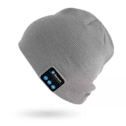 Beanie with Built In Wireless Bluetooth Headphones Women's Shoes & Accessories Light Gray - DailySale