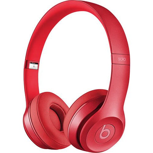 Angled view of Beats by Dr. Dre Solo 2 Wired On-Ear Headphone Solo2 (Refurbished) in rose