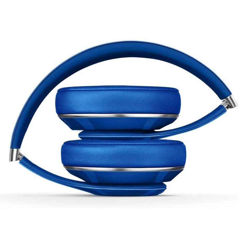Collapsed view of Beats Studio Wired 2.0 Over-Ear Headphone (Refurbished) in blue over a white background