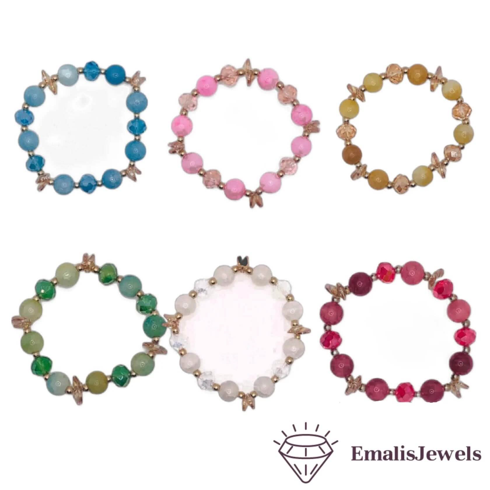 Beautiful Handmade Stone and Glass Beads Bracelets Bracelets - DailySale