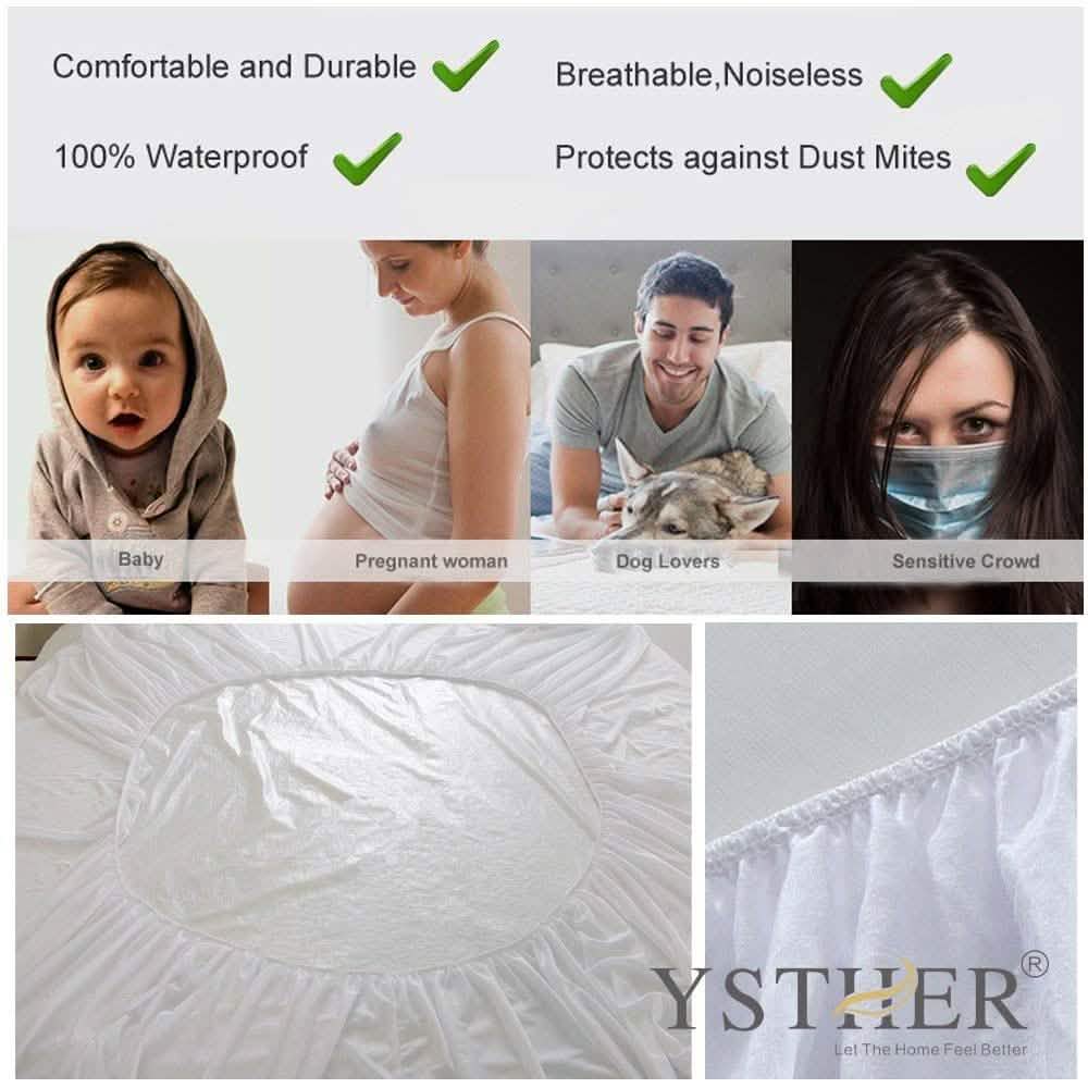 BeautySleep Waterproof Mattress Protector Premium Hypoallergenic Cover - Assorted Sizes Linen & Bedding - DailySale