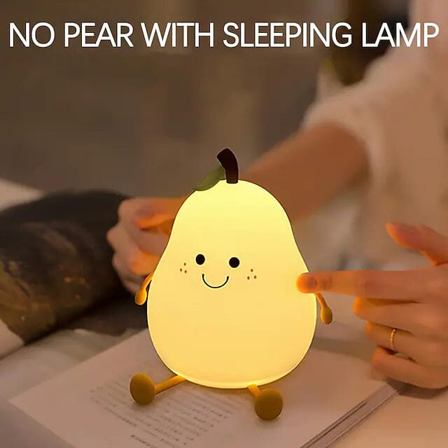 Bedroom Sleeping Bedside Tap Light LED Pear Shape Night Light Indoor Lighting - DailySale