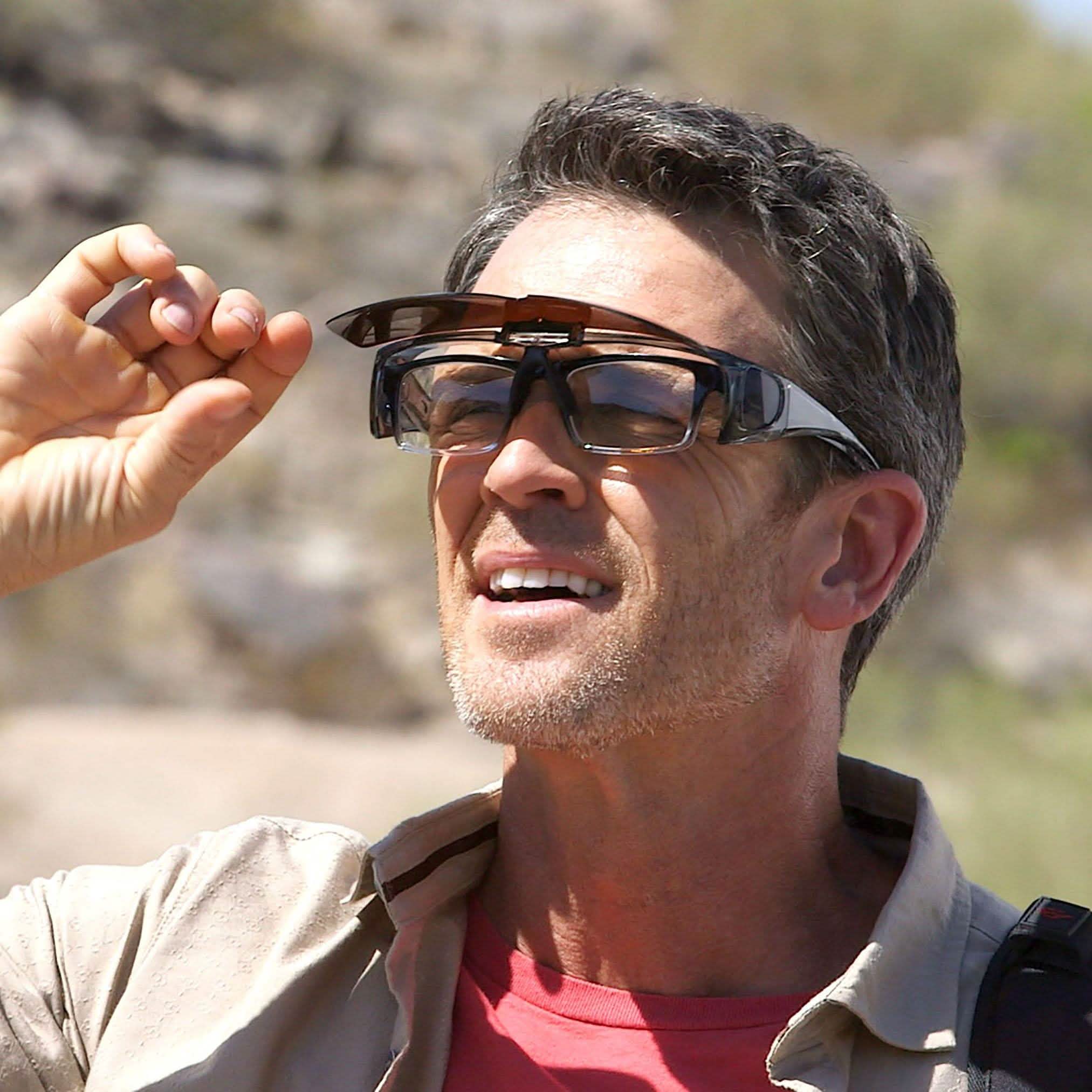 Bell + Howell Flip-Up Tacglasses Give Crisp Clear Vision without any Glare Tactical - DailySale