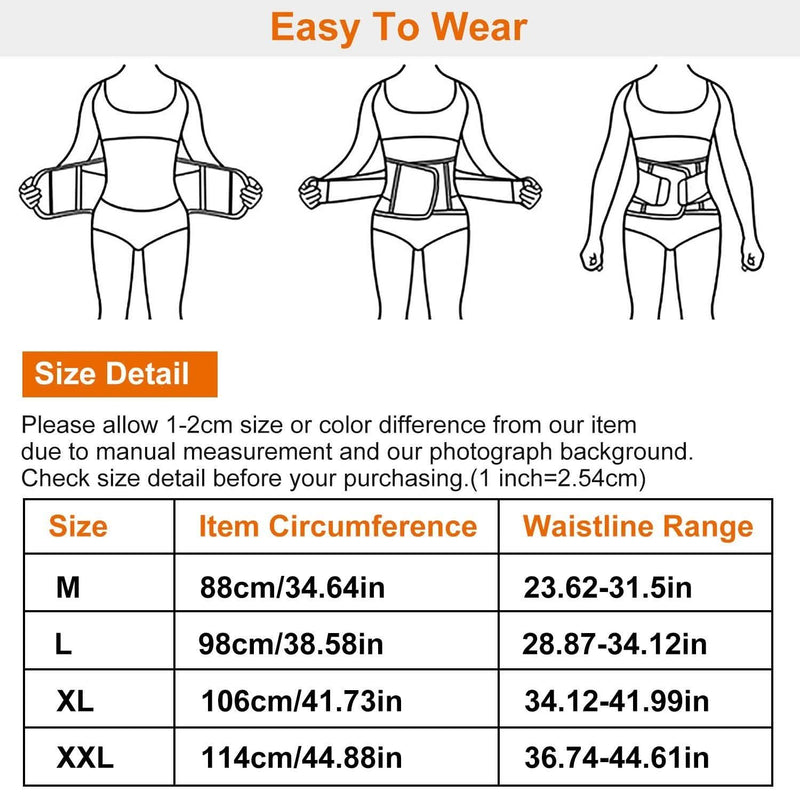 Belt Lower Back Brace Pain Relief Waist Wrap Band Fitness - DailySale