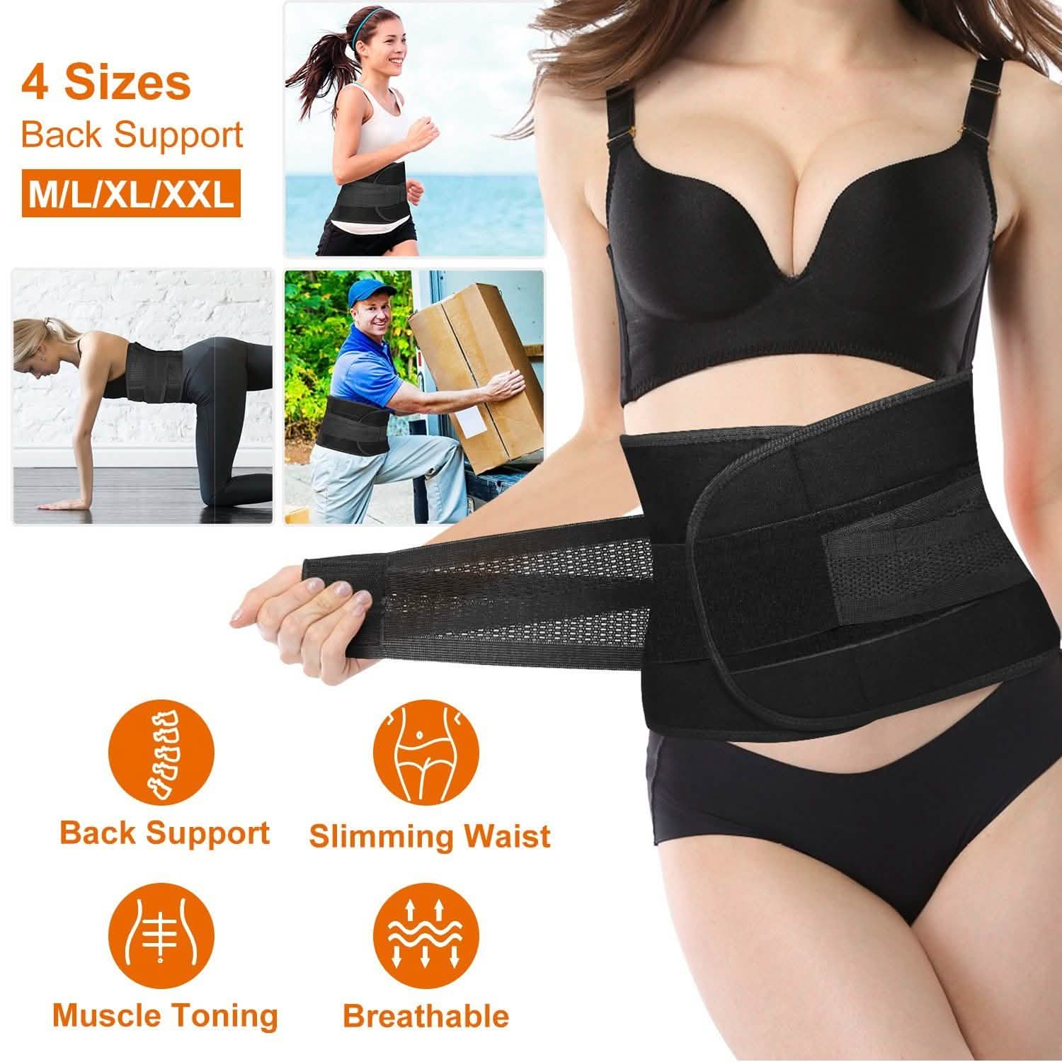 Belt Lower Back Brace Pain Relief Waist Wrap Band Fitness - DailySale