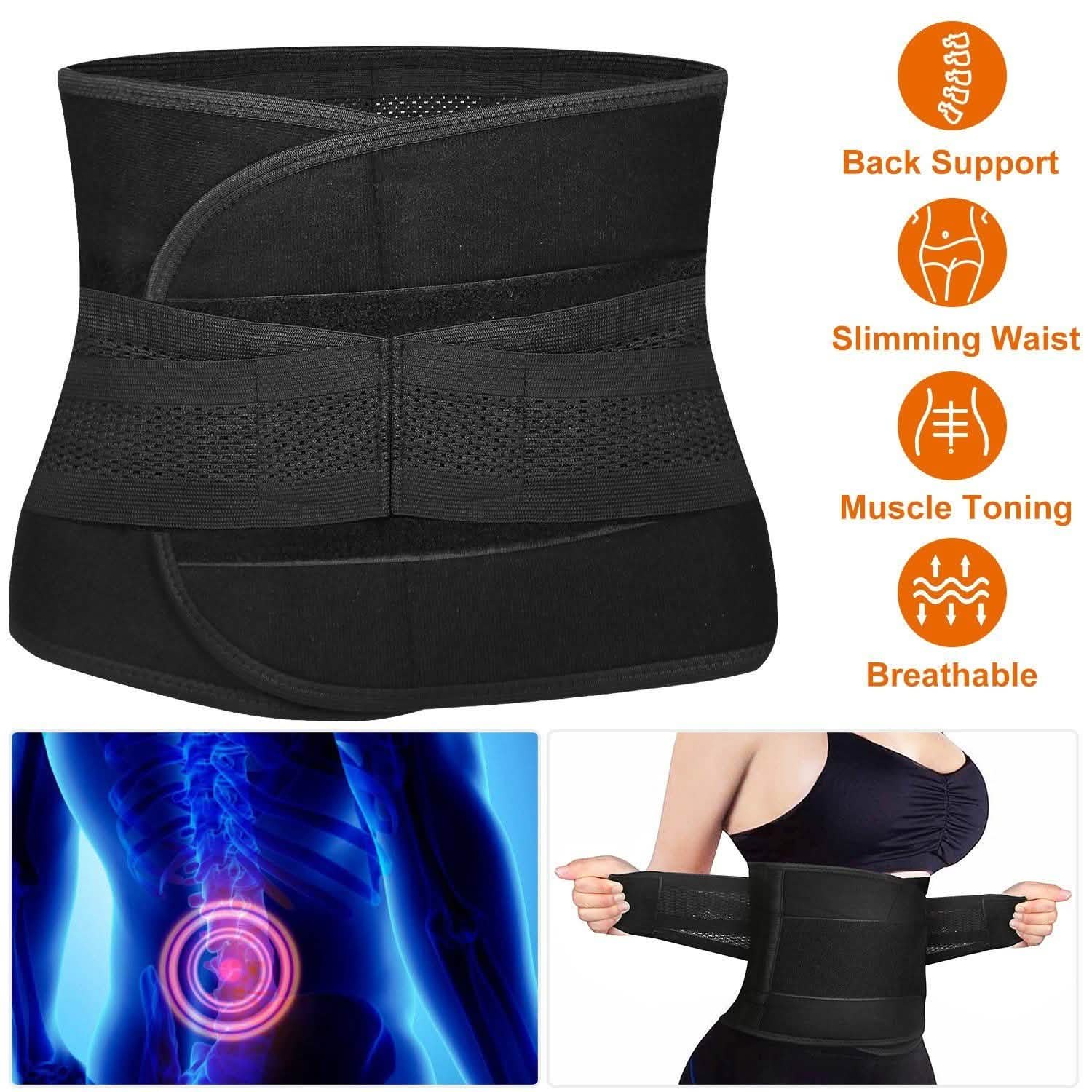 Belt Lower Back Brace Pain Relief Waist Wrap Band Fitness - DailySale
