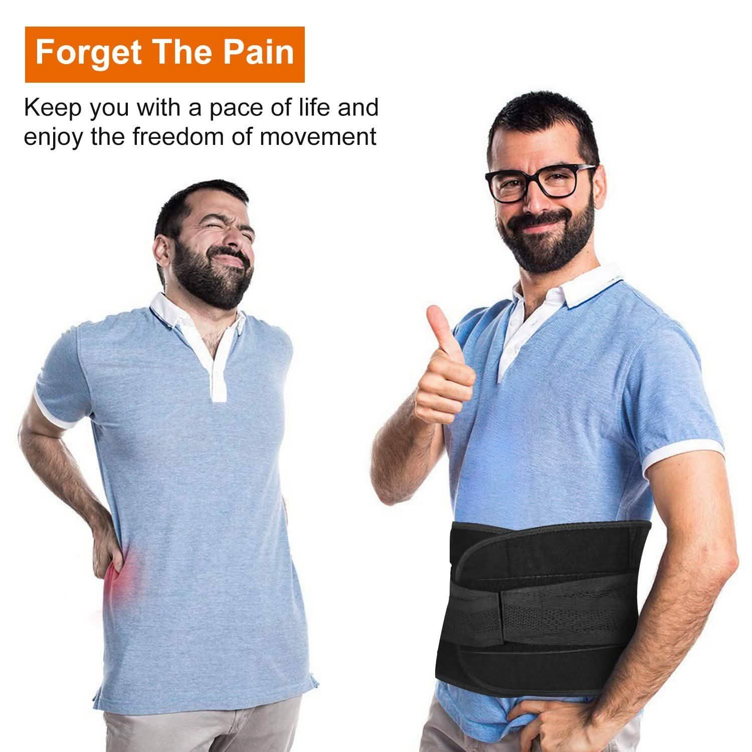 Belt Lower Back Brace Pain Relief Waist Wrap Band Fitness - DailySale
