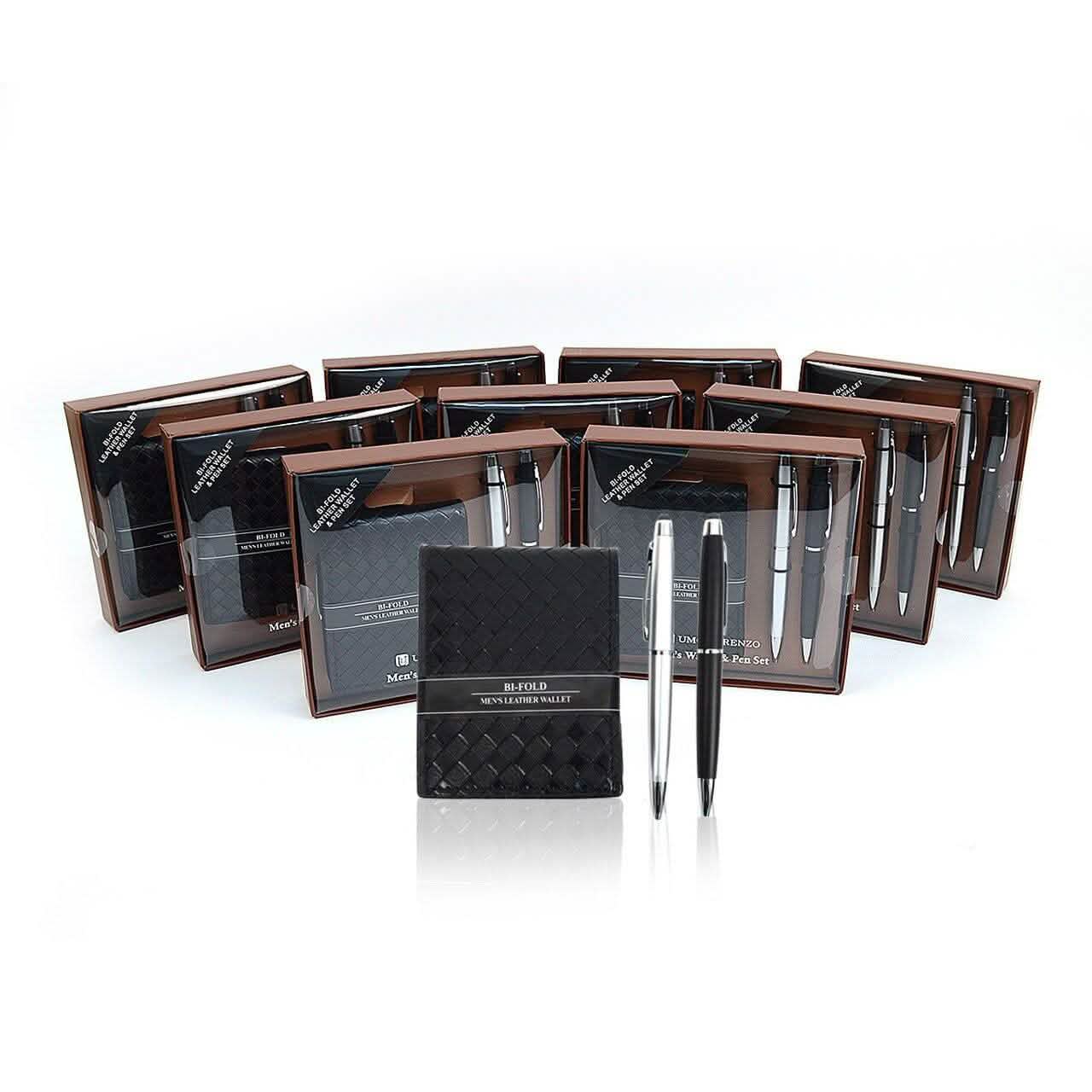 Bi-Fold Men's Leather Wallet and Pen Set with Touch Screen Stylus Tip Bags & Travel - DailySale