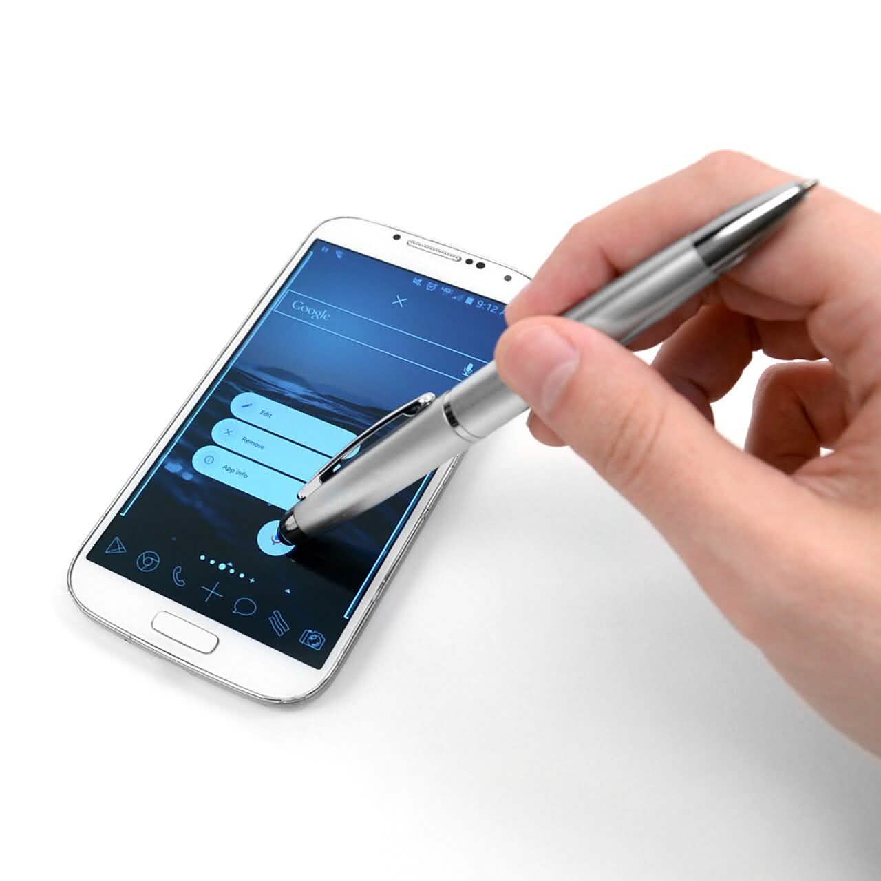 Bi-Fold Men's Leather Wallet and Pen Set with Touch Screen Stylus Tip Bags & Travel - DailySale