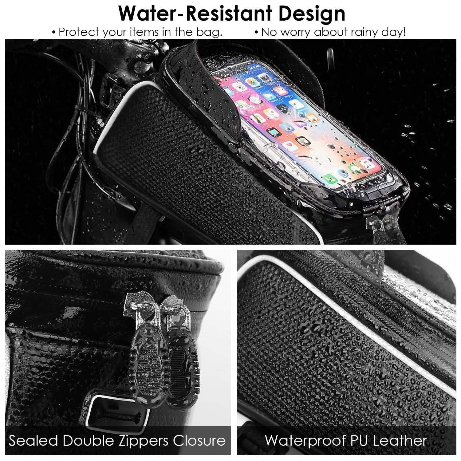 Bike Phone Front Frame Bag with Touch Screen Sun-Visor Sports & Outdoors - DailySale