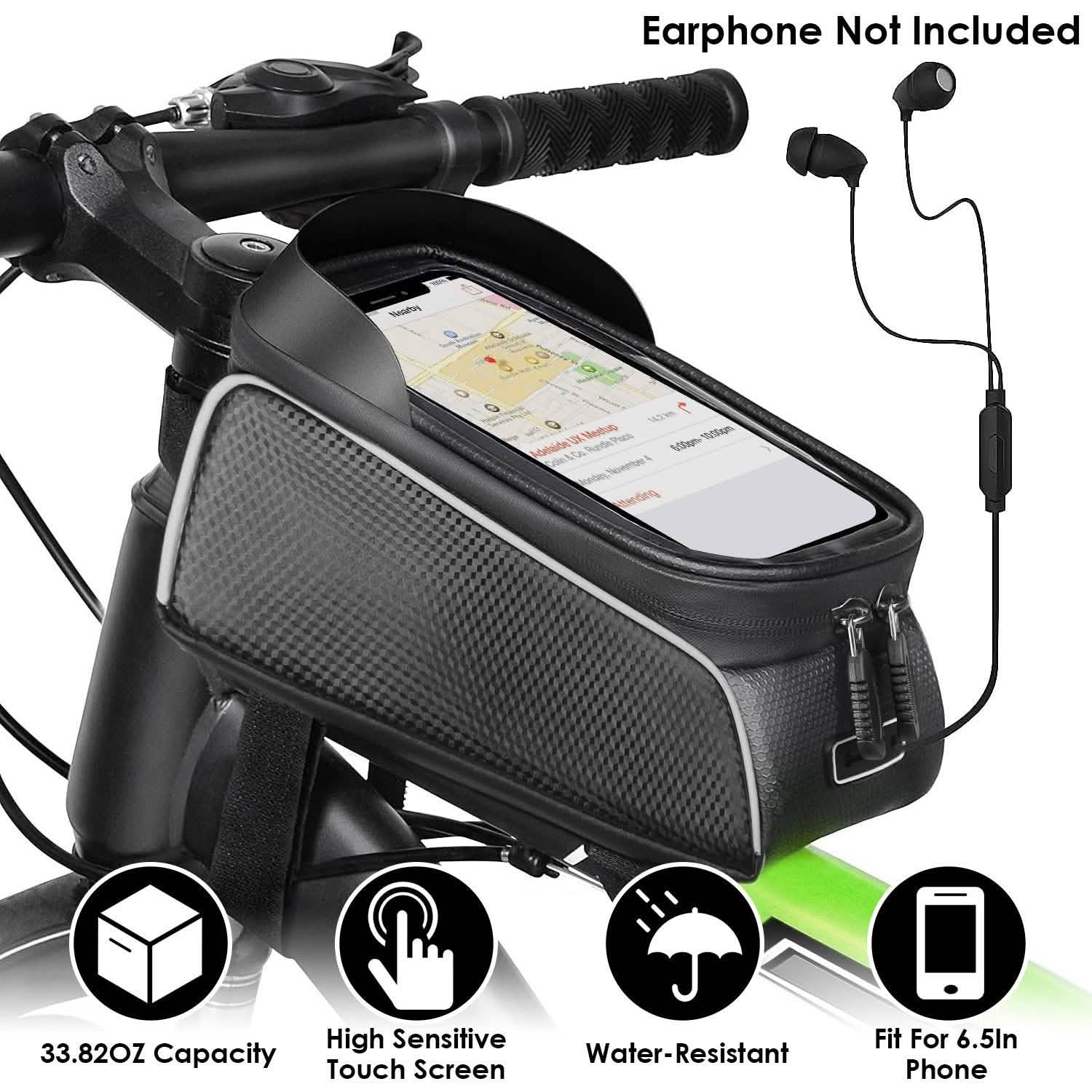 Bike Phone Front Frame Bag with Touch Screen Sun-Visor Sports & Outdoors - DailySale