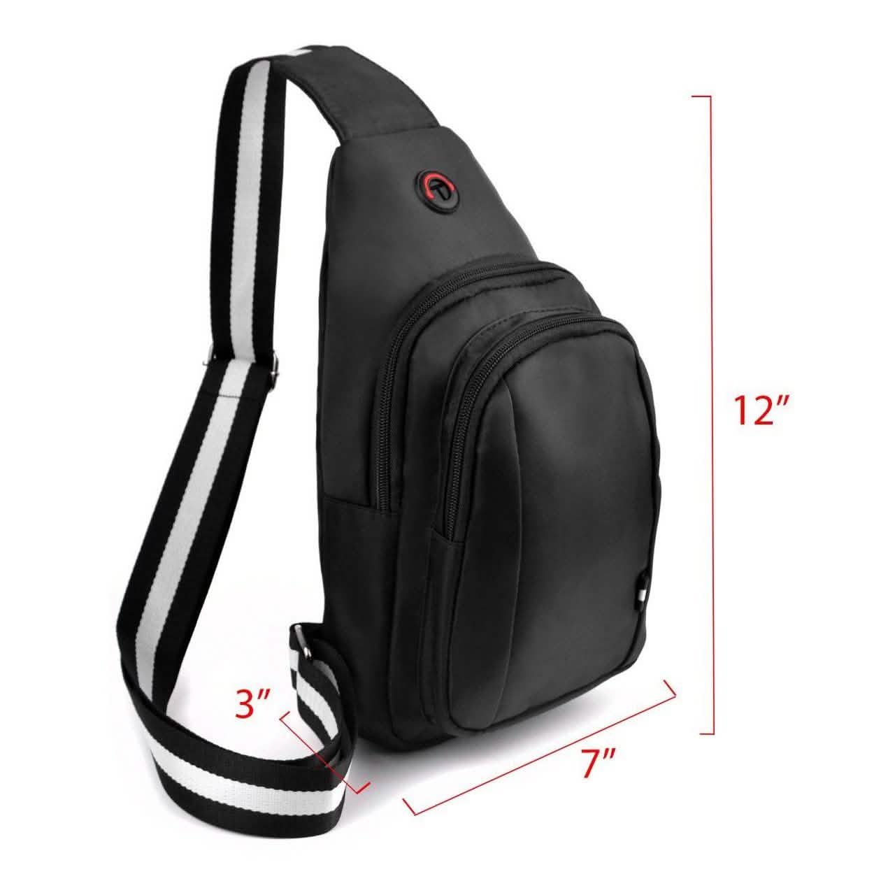 Black Crossbody Shoulder Sling Bag Bags & Travel - DailySale