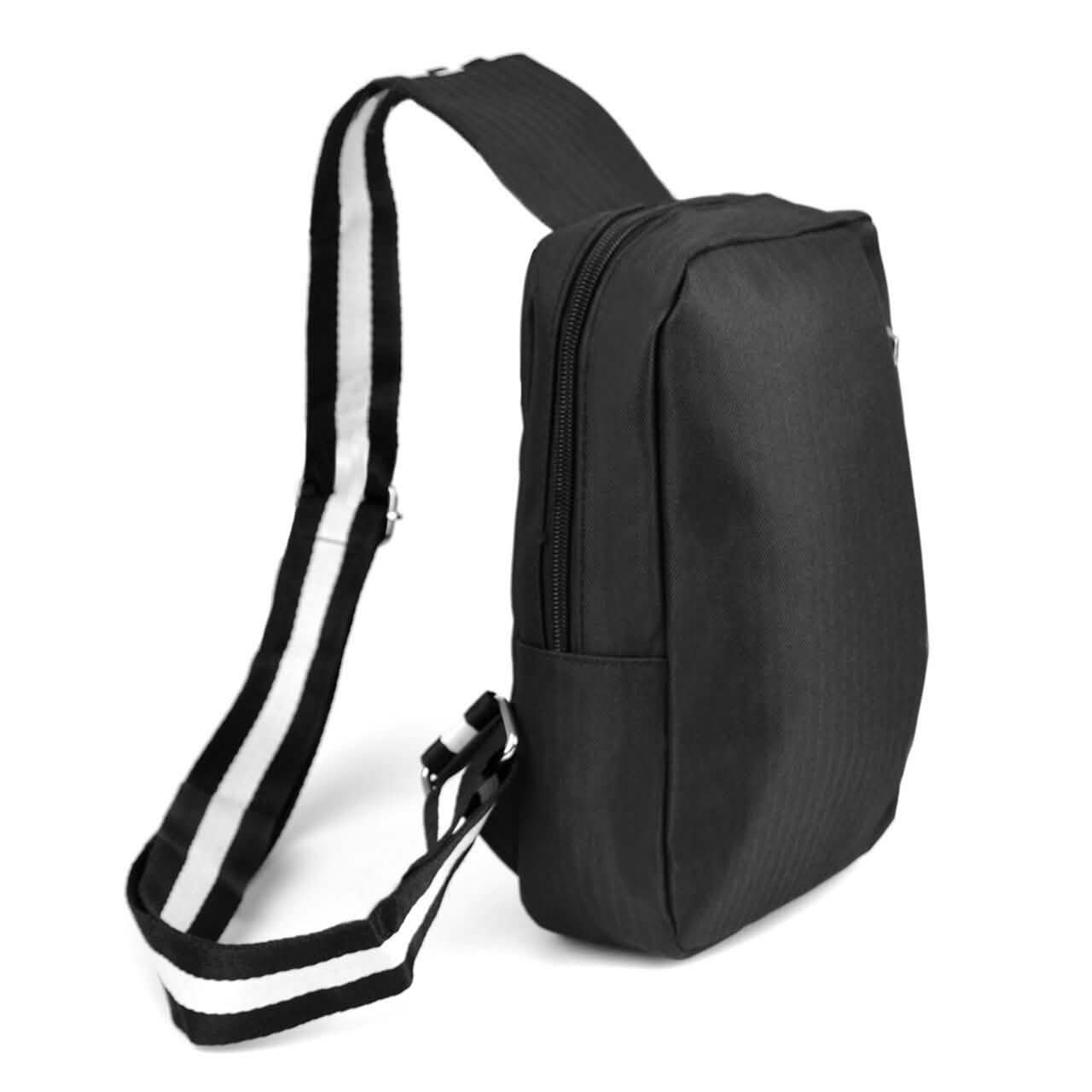 Black Crossbody Shoulder Sling Bag with USB Charging Port Bags & Travel - DailySale