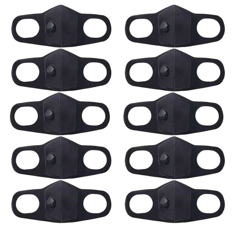 Black Face Mask with Filter Wellness & Fitness 10-Pack - DailySale