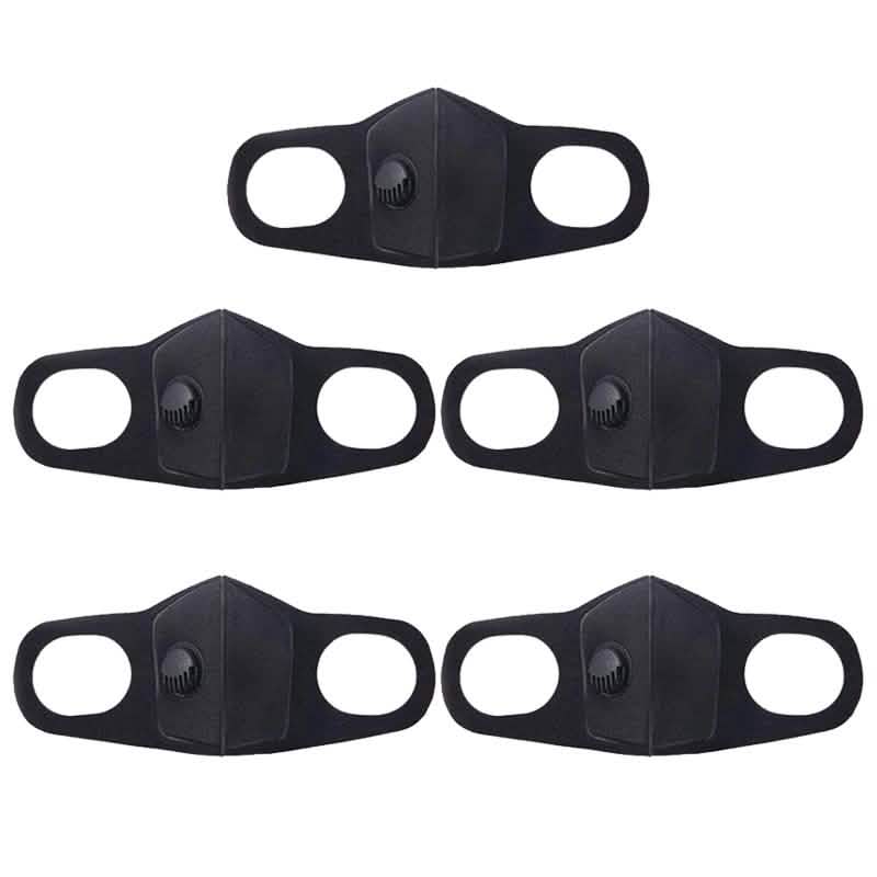Black Face Mask with Filter Wellness & Fitness 5-Pack - DailySale