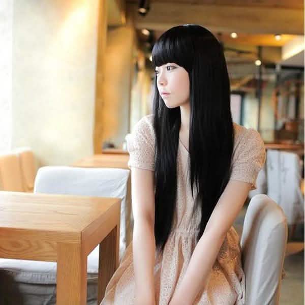 Black Long Straight Full Hair Wig Cosplay Beauty & Personal Care - DailySale
