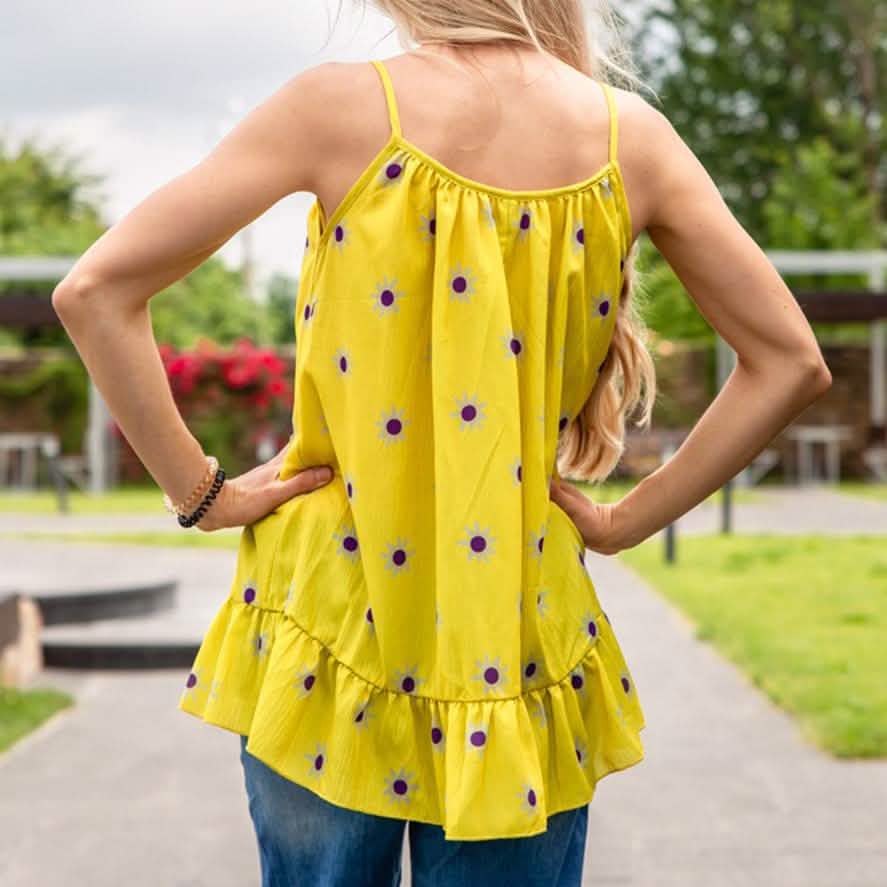 Blouse Floral Strap Top Women's Clothing - DailySale