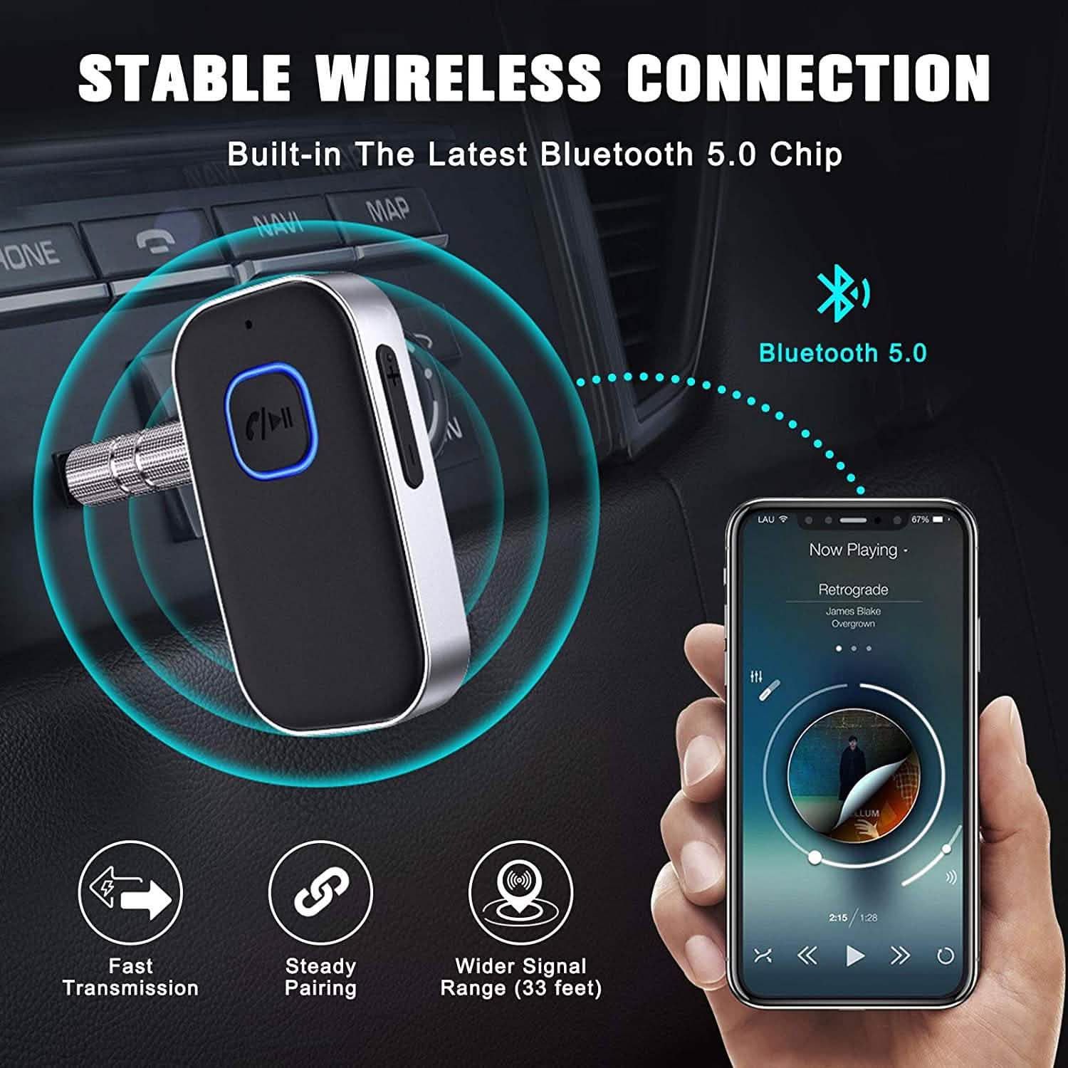Bluetooth 5.0 Receiver for Car Automotive - DailySale