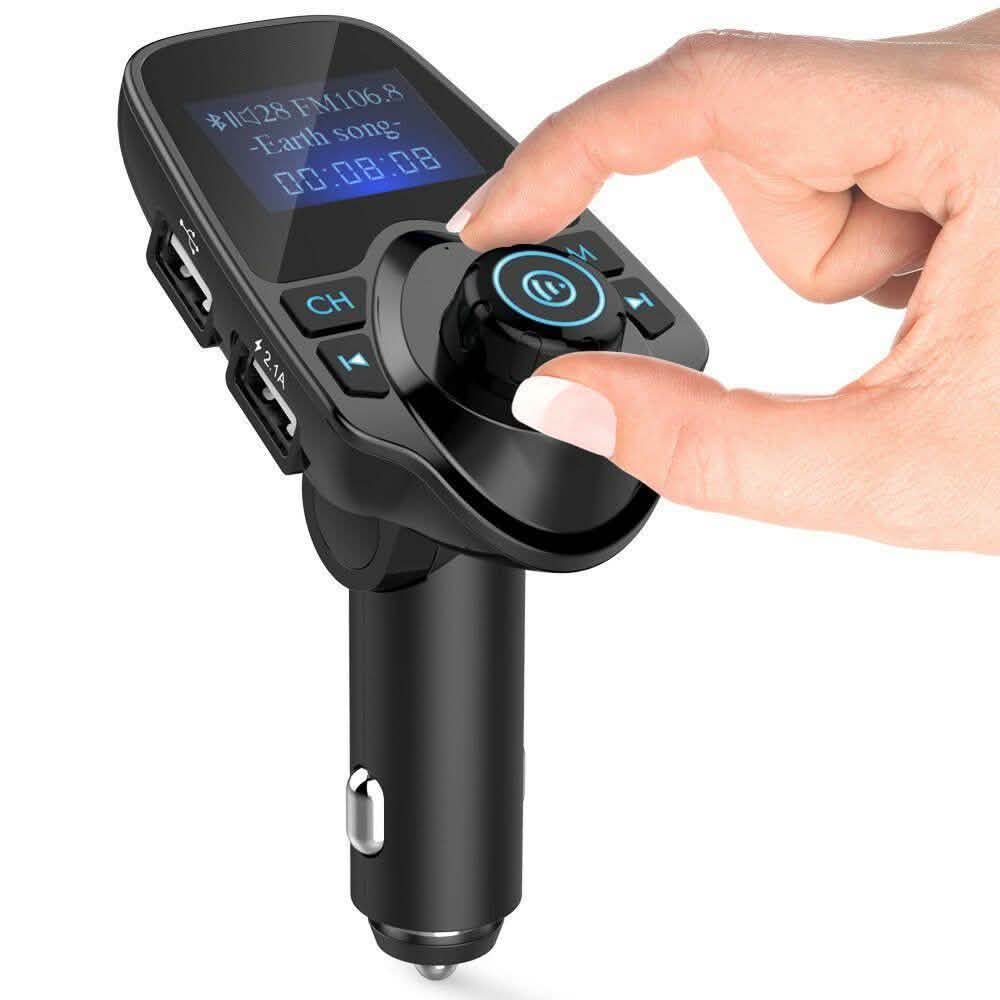 Bluetooth Handsfree In Car Kit FM Transmitter MP3 Player 2 USB Charger Automotive - DailySale