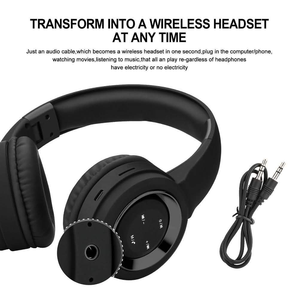 Bluetooth Headset Wireless Hi-Fi Stereo Foldable Headphones - DailySale