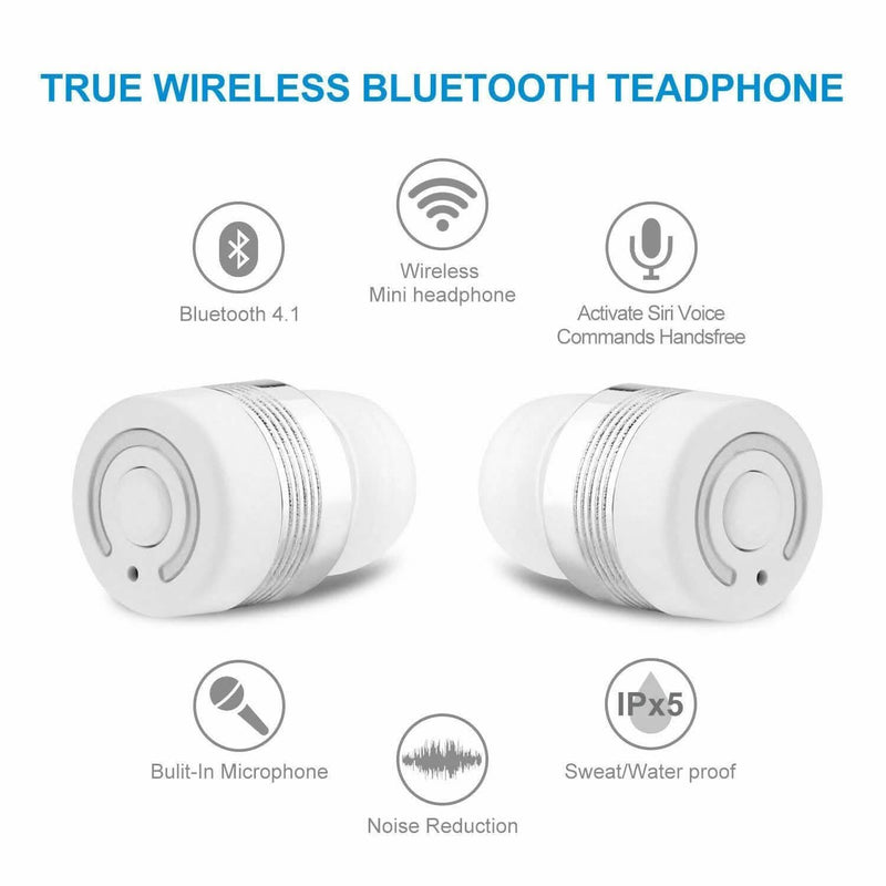 Bluetooth Mini TWS Twins Wireless In-Ear Stereo Earphones Headphones - DailySale