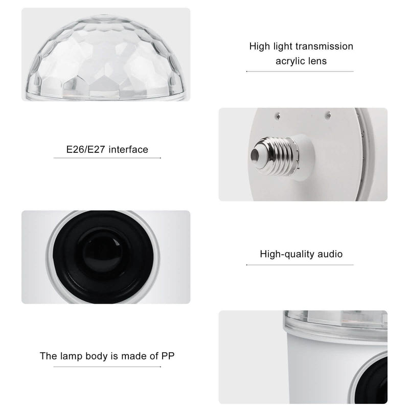 Bluetooth RGB Disco Party Light LED Stage Ball Light KTV Strobe DJ Activated Lamp Lighting & Decor - DailySale