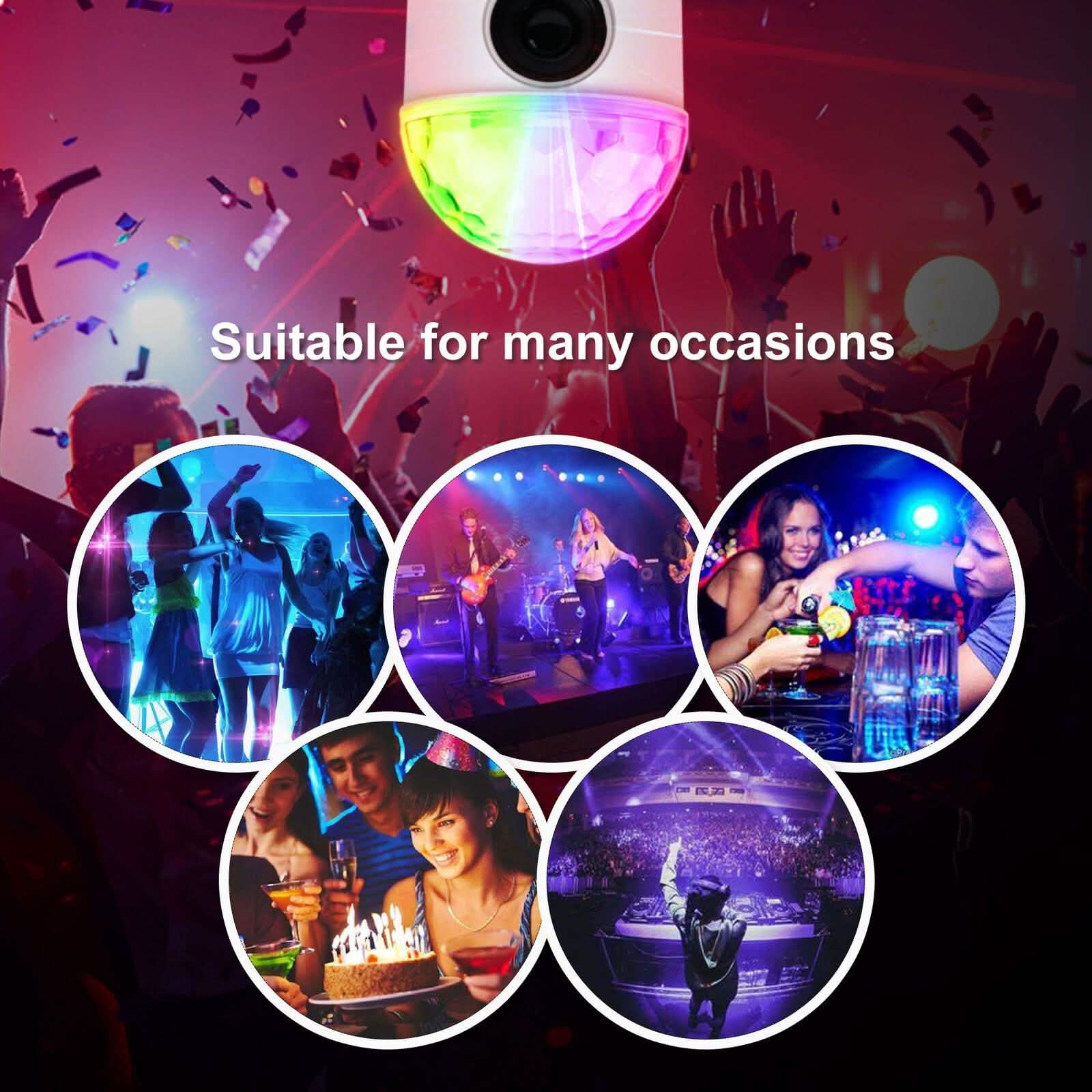 Bluetooth RGB Disco Party Light LED Stage Ball Light KTV Strobe DJ Activated Lamp Lighting & Decor - DailySale
