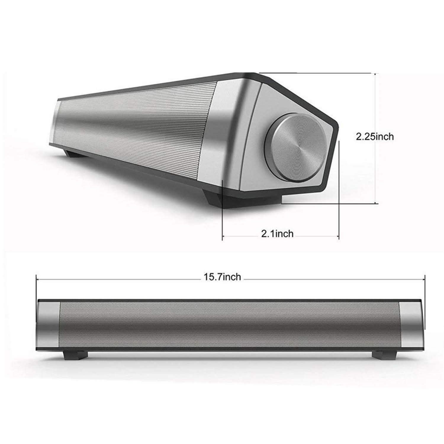 Bluetooth Sound Bar Wired and Wireless Mini Home Theater Audio Headphones & Speakers - DailySale