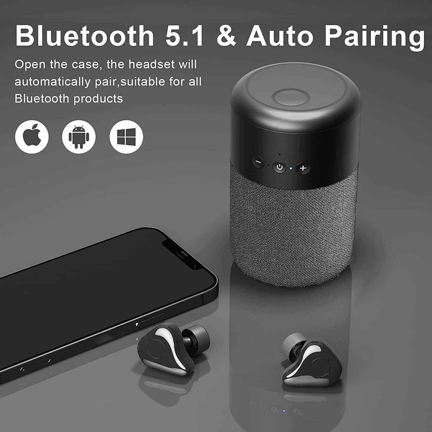Bluetooth Speakers and Wireless Earbuds Combo Speakers - DailySale