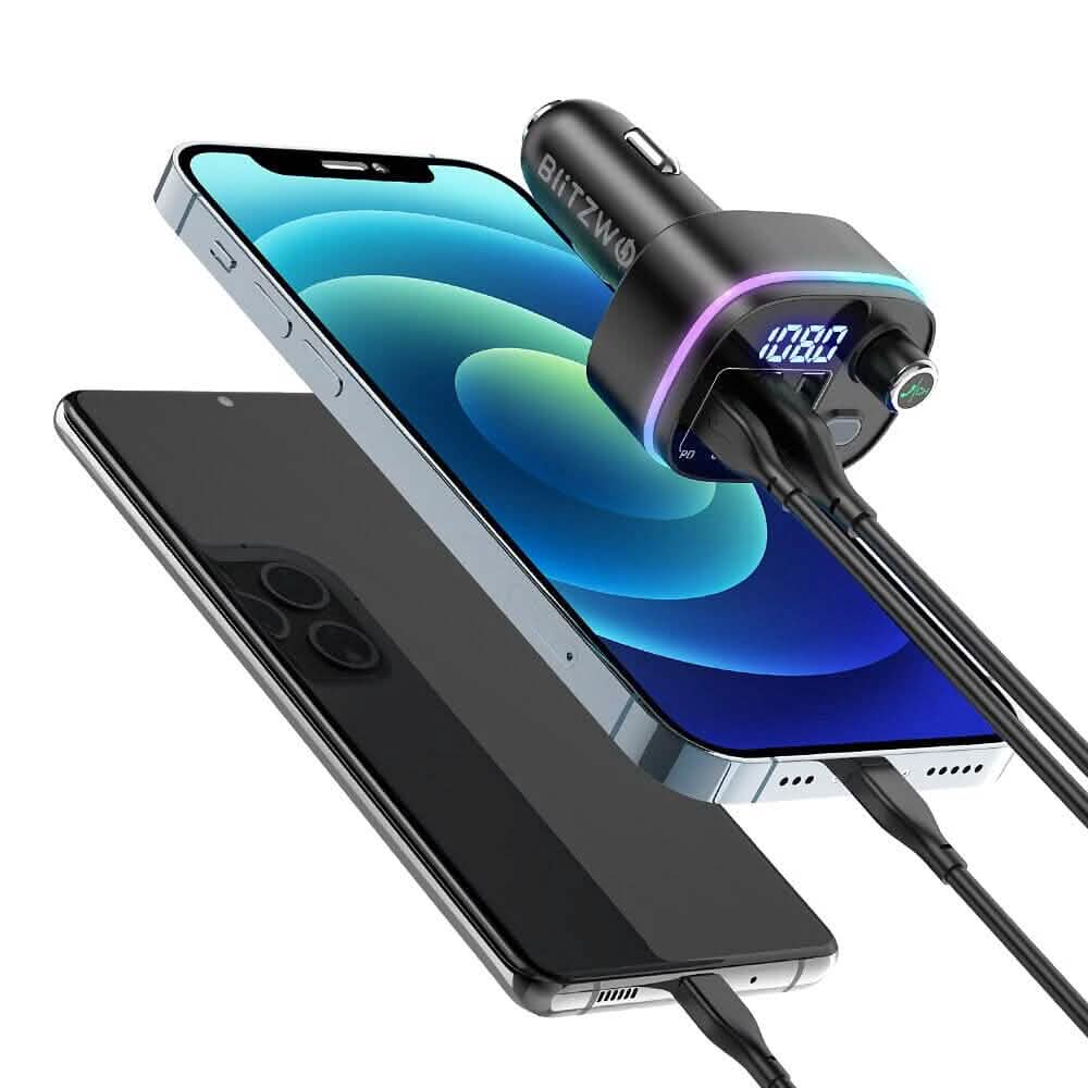 Bluetooth V5.0 FM Transmitter USB Car Charger Automotive - DailySale