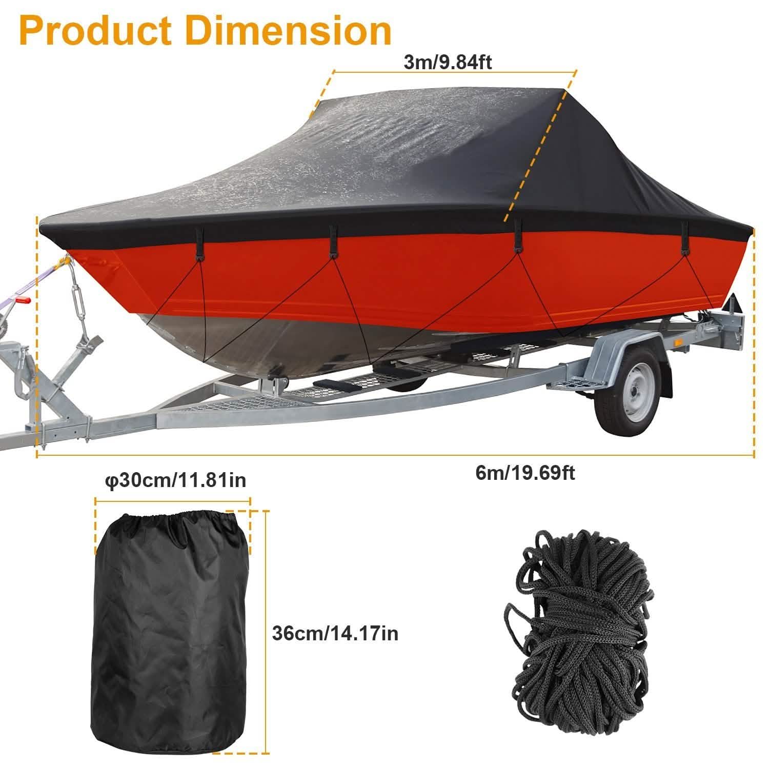 Boat Cover 210D Waterproof Dustproof Trailerable Boat Protector Everything Else - DailySale