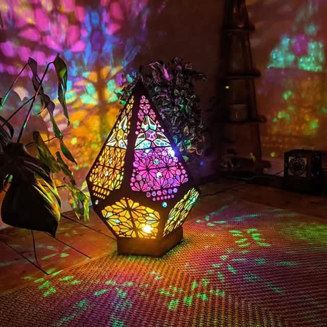 Bohemian Diamond Pole Star Projector Night Light Indoor Lighting - DailySale