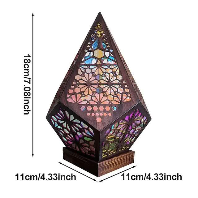 Bohemian Diamond Pole Star Projector Night Light Indoor Lighting - DailySale