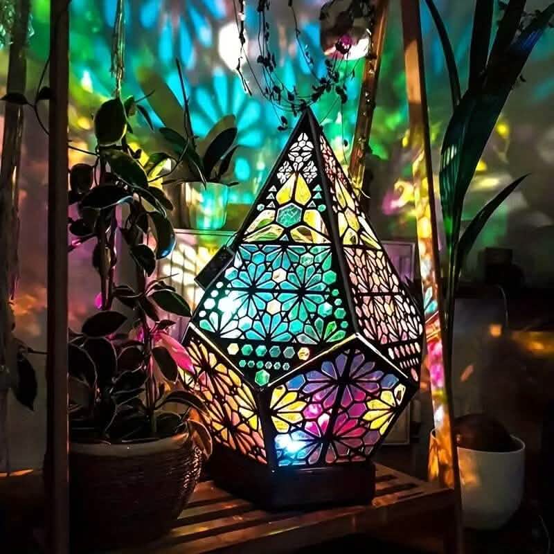 Bohemian Diamond Pole Star Projector Night Light Indoor Lighting - DailySale