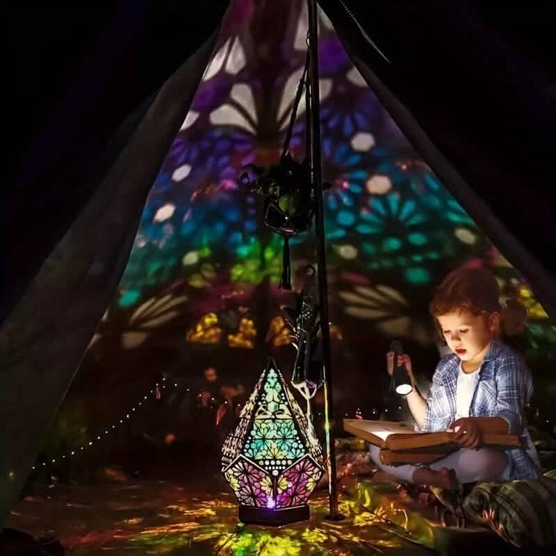 Bohemian Diamond Pole Star Projector Night Light Indoor Lighting - DailySale