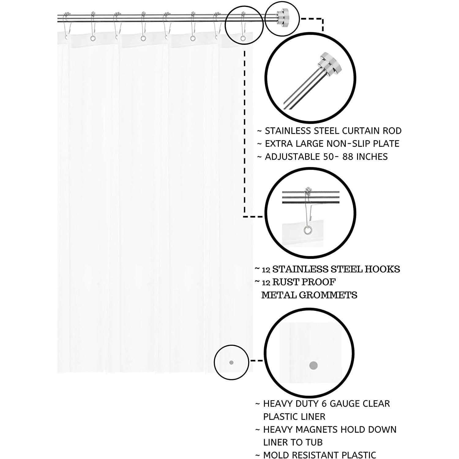 Bolford Shower Curtain & Rod Set Home Essentials - DailySale