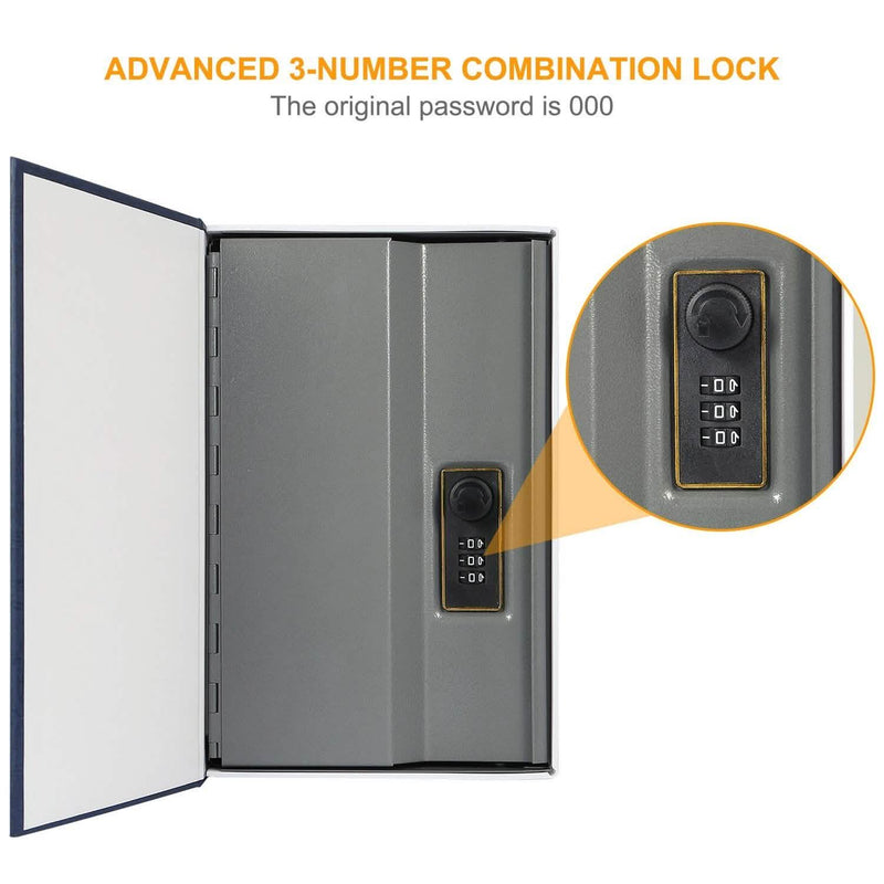Book Safe with 3-Digit Combination Lock Storage Box Closet & Storage - DailySale