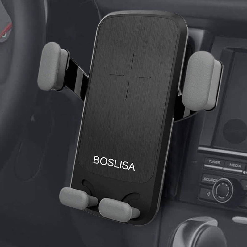 Boslisa Qi Gravity Wireless Car Charger Mount Phones & Accessories - DailySale