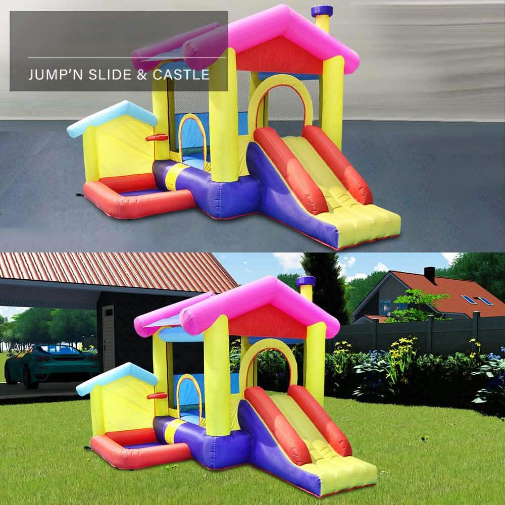 Bouncy Castle Bounce House Slides and Jumps Toys & Games - DailySale