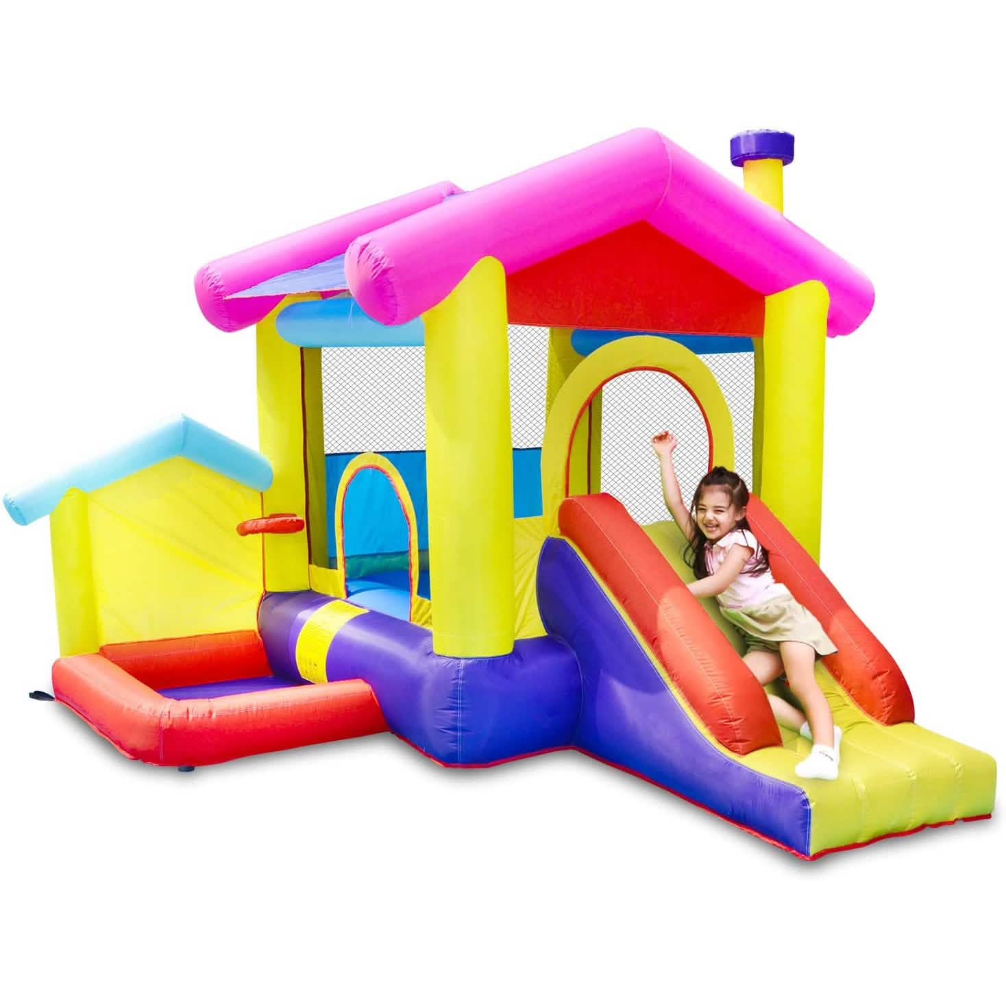 Bouncy Castle Bounce House Slides and Jumps Toys & Games - DailySale