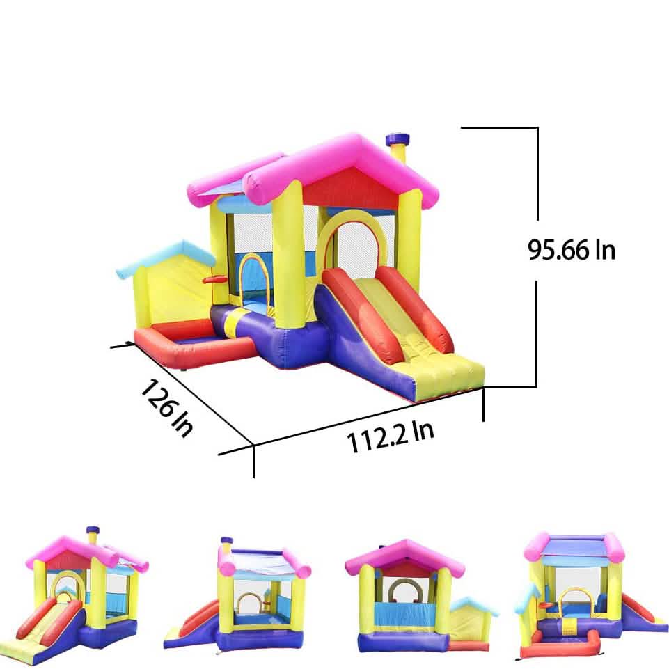 Bouncy Castle Bounce House Slides and Jumps Toys & Games - DailySale