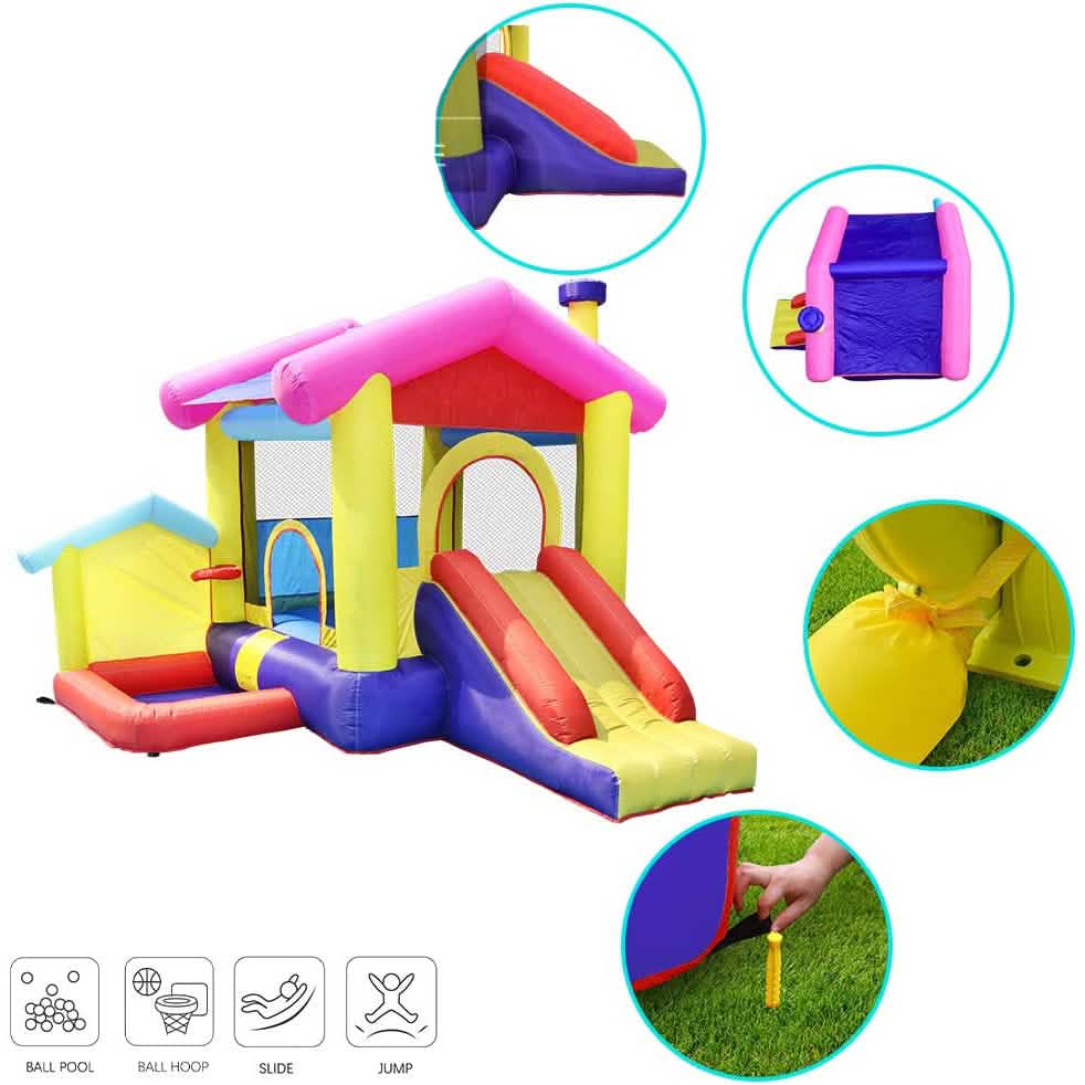 Bouncy Castle Bounce House Slides and Jumps Toys & Games - DailySale