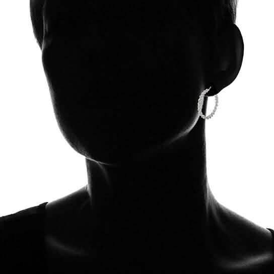 Braided Hoop Earrings In 18KT White Gold Earrings - DailySale