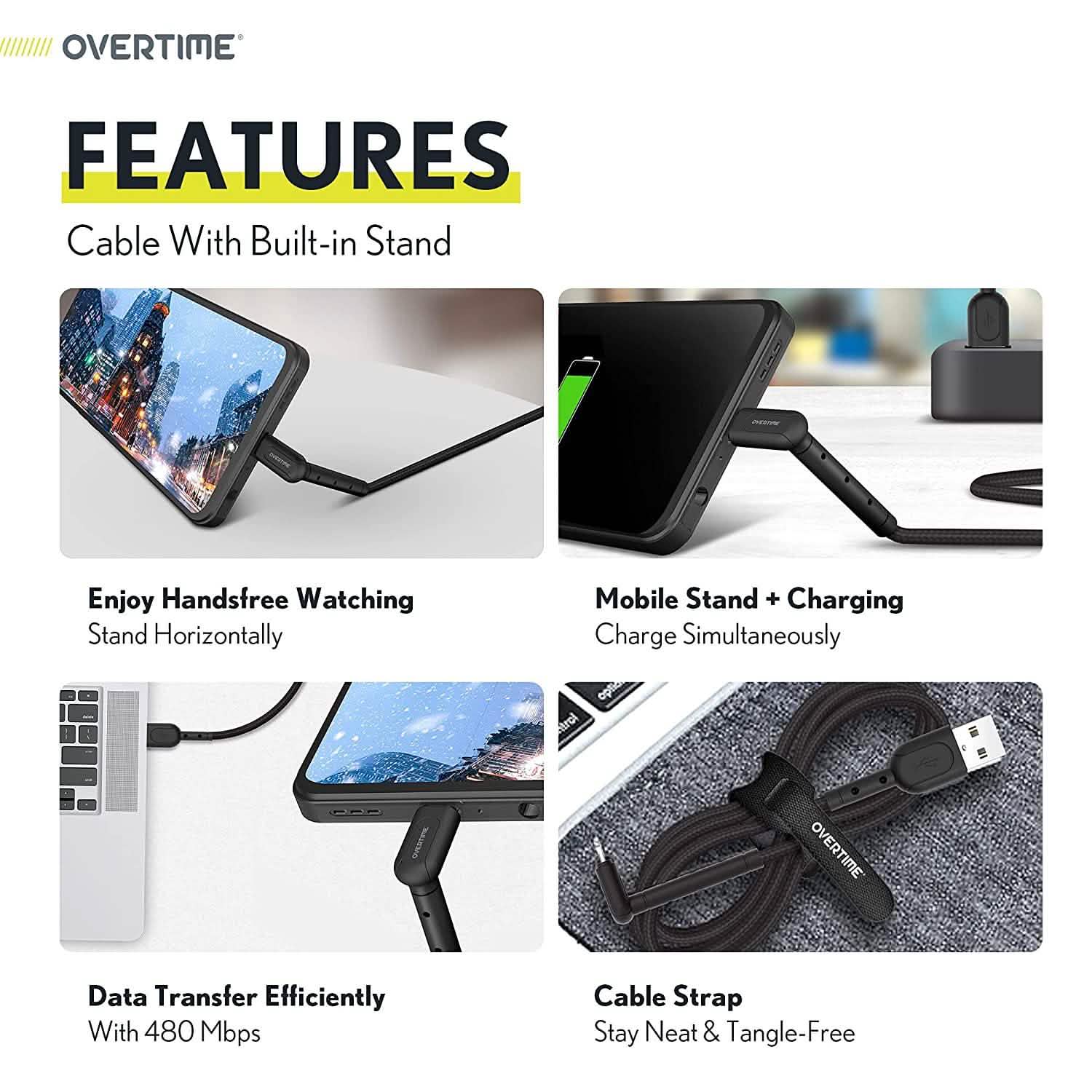 Braided Nylon High Speed Micro USB 90 Degree Charging Cable Mobile Accessories - DailySale