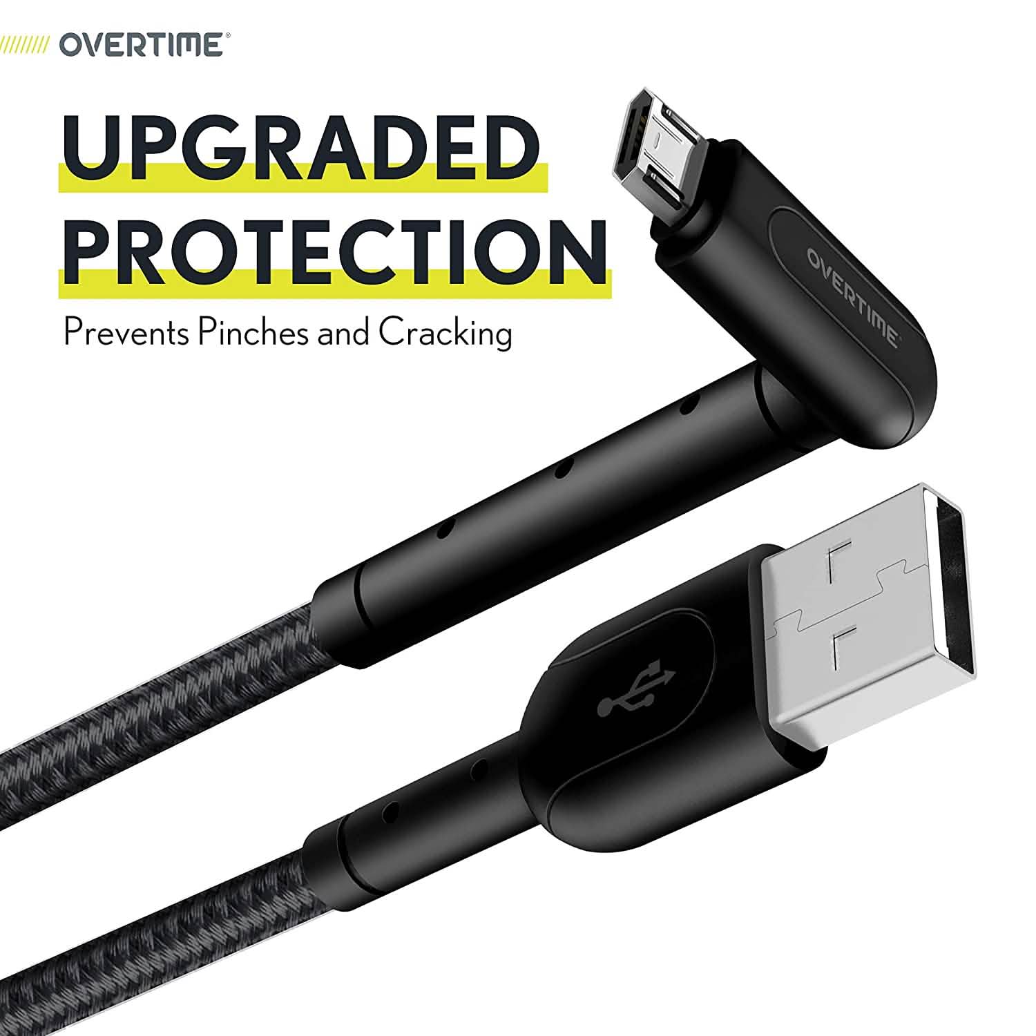 Braided Nylon High Speed Micro USB 90 Degree Charging Cable Mobile Accessories - DailySale