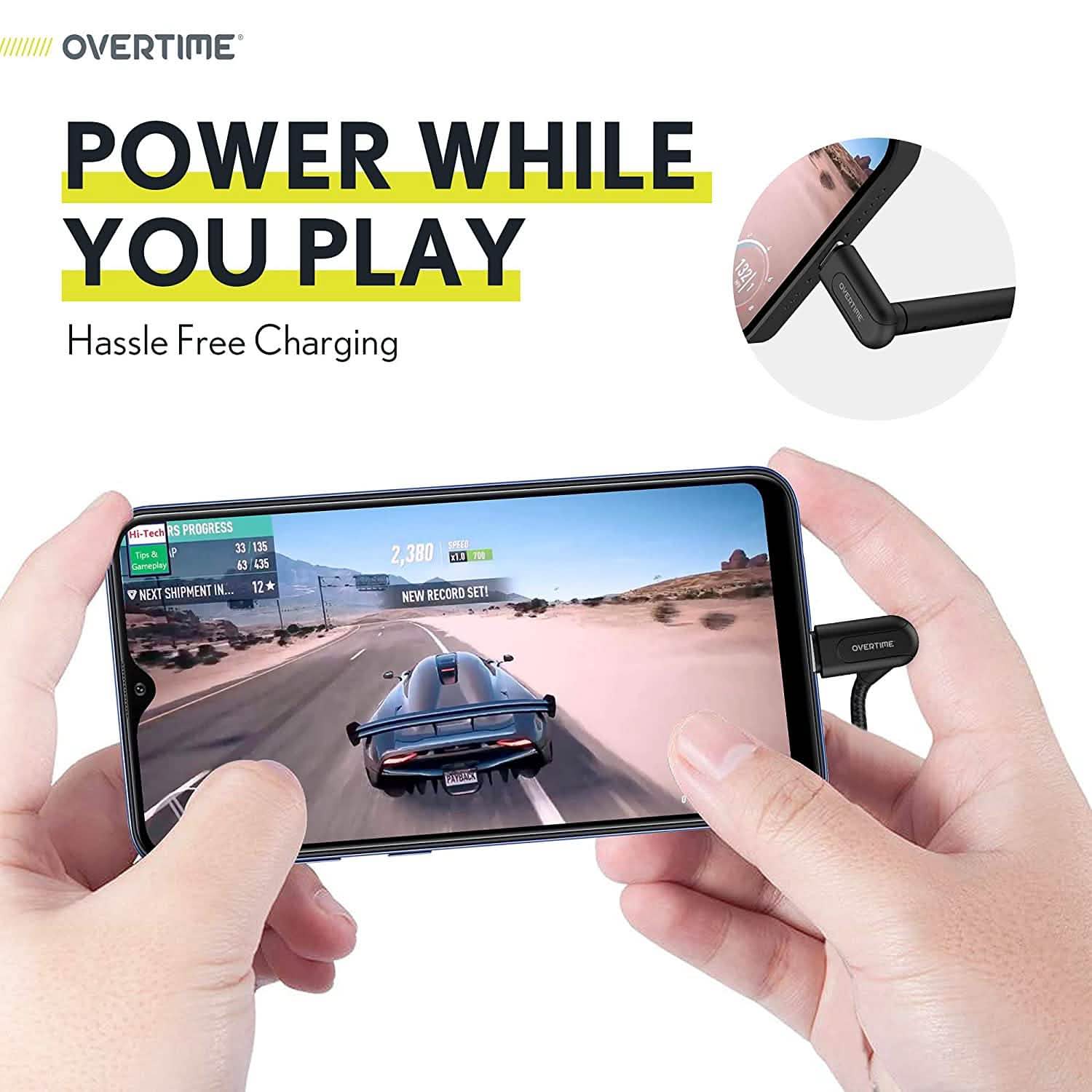 Braided Nylon High Speed Micro USB 90 Degree Charging Cable Mobile Accessories - DailySale