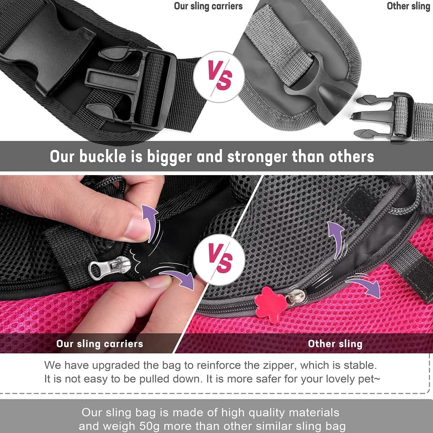 Breathable Mesh Travel Safe Sling Bag Carrier for Pets Pet Supplies - DailySale